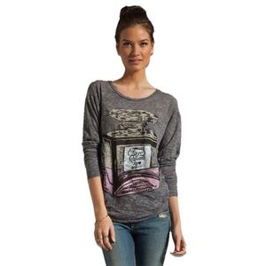 Lauren Moshi Bayle Color Love Potion Pocket Tee Women’s Grey Size Medium/Large